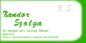 nandor szolga business card